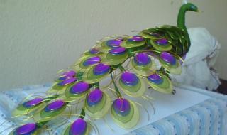 丝网花孔雀制作方法 丝网花孔雀制作